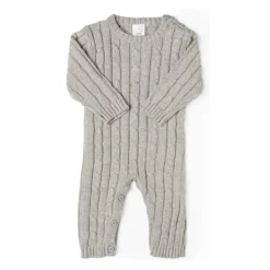 Rose Textiles Baby One-Pieces*Rose Textile - Baby Unisex Cotton Grey Knit Romper