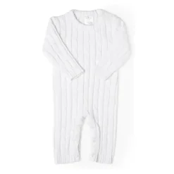 Rose Textiles Baby One-Pieces*Rose Textile - Baby Unisex Cotton White Knit Romper