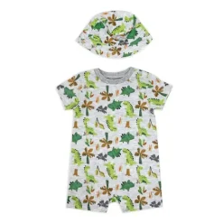 Rose Textiles Baby One-Pieces*Rose Textile - 2Pk Baby Boys Dinosaurs Romper Set