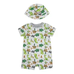 Rose Textiles Baby One-Pieces*Rose Textile - 2Pk Baby Boys Romper Dinosaurs Set