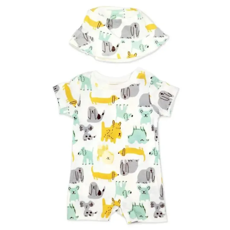 Rose Textiles Baby One-Pieces*Rose Textile - 2Pk Baby Boys Dogs Romper Set