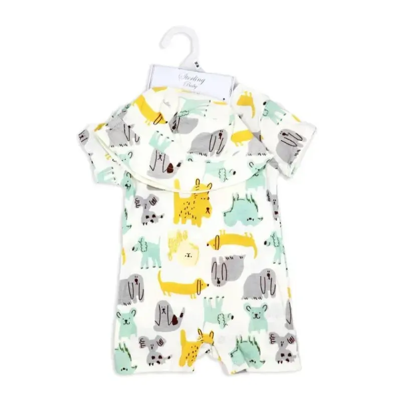 Rose Textiles Baby One-Pieces*Rose Textile - 2Pk Baby Boys Dogs Romper Set