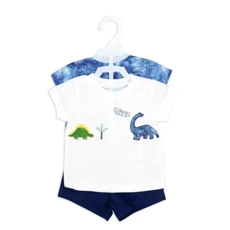 Rose Textiles Baby Sets*Rose Textile - 3Pk Baby Boy's Dinosaur's Short Set