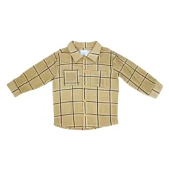 Rose Textiles Baby Sets*Rose Textile - 2Pk Baby Boys Gauze Pant Set, Beige Plaid
