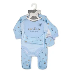 Rose Textiles Baby Sets*Rose Textile - 5Pk Baby Boys Blue Toy Box Mesh Bag Set