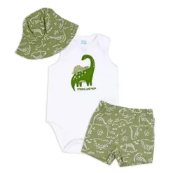 Rose Textiles Baby Sets*Rose Textile - 3Pk Baby Boy's Sunhat Dinosaur Set