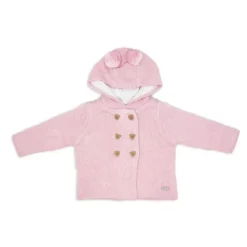 Rose Textiles Baby Sets*Rose Textile - 2Pk Baby Girls Pink Hooded Knit Set