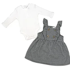 Rose Textiles Baby Sets*Rose Textile - 2Pk Baby Girls Jumper Set Houndstooth Collection