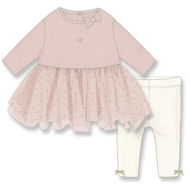 Rose Textiles Baby Sets*Rose Textile - 2Pk Baby Girl's Hearts Tutu Legging Set