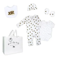 Rose Textiles Baby Sets*Rose Textile - 5Pk Baby Neutral Elephant Mesh Bag Set