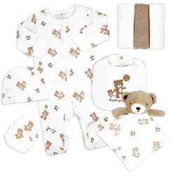 Rose Textiles Clothing Gift Set|Baby Sets*Rose Textile - 8Pk Baby Neutral Hanging Bear Gift Sets