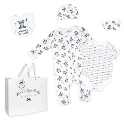 Rose Textiles Baby Sets*Rose Textile - 5Pk Baby Neutral Panda World Mesh Bag Set