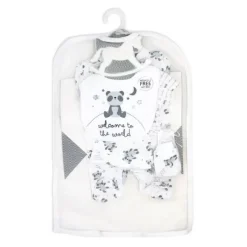 Rose Textiles Baby Sets*Rose Textile - 5Pk Baby Neutral Panda World Mesh Bag Set