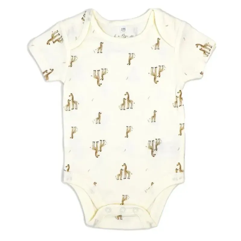 Rose Textiles Baby Sets*Rose Textile - 5Pk Baby Neutral Giraffe Velour Set