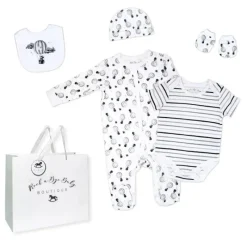 Rose Textiles Baby Sets*Rose Textile - 5Pk Baby Neutral Hot Air Balloon Mesh Bag Set