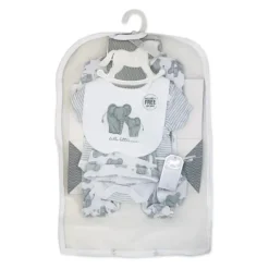Rose Textiles Baby Sets*Rose Textile - 5Pk Baby Neutral Elephant Mesh Bag Set