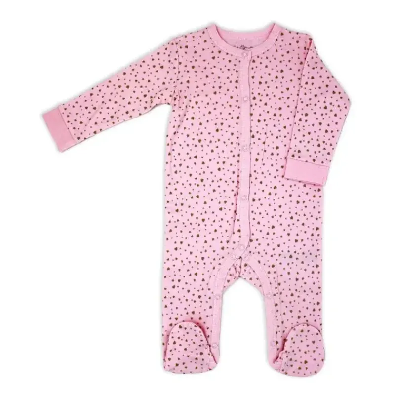 Rose Textiles Baby Sets*Rose Textile - 5Pk Baby Neutral Gold Heart Mesh Bag Set