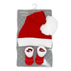 Rose Textiles Christmas Clothing*Rose Textile - 2Pk Red Santa Hat & Bootie Set