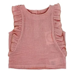 Rose Textiles Baby Sets*Rose Textile - 3Pk Toddler Girl Tod Gauze Pink Story Short Set