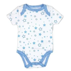 Rose Textiles Baby Onesies & Bodysuits*- 100 % Organic 3 Pk Bodysuit, Blue