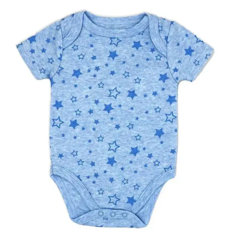 Rose Textiles Baby Onesies & Bodysuits*- 100 % Organic 3 Pk Bodysuit, Blue