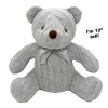 Rose Textiles Plush & Stuffed Animals*- 12 Cable Knit Bear, Grey