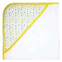 Rose Textiles Baby Bath Towels*- 3 Hooded Towels W/ 5 Washcloths, Aqua Duckies