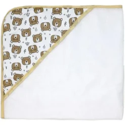 Rose Textiles Baby Bath Towels*- 3 Hooded Towels W/ 5 Washcloths, Bear