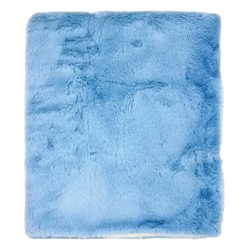 Rose Textiles Blankets & Quilts*- 2 Layer Faux Fur Plush Blanket, Blue