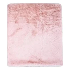 Rose Textiles Blankets & Quilts*- 2 Layer Faux Fur Plush Blanket, Pink