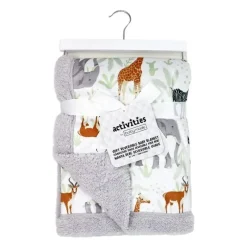 Rose Textiles Blankets & Quilts*- 2 Layer Mink Blanket, Sage Safari