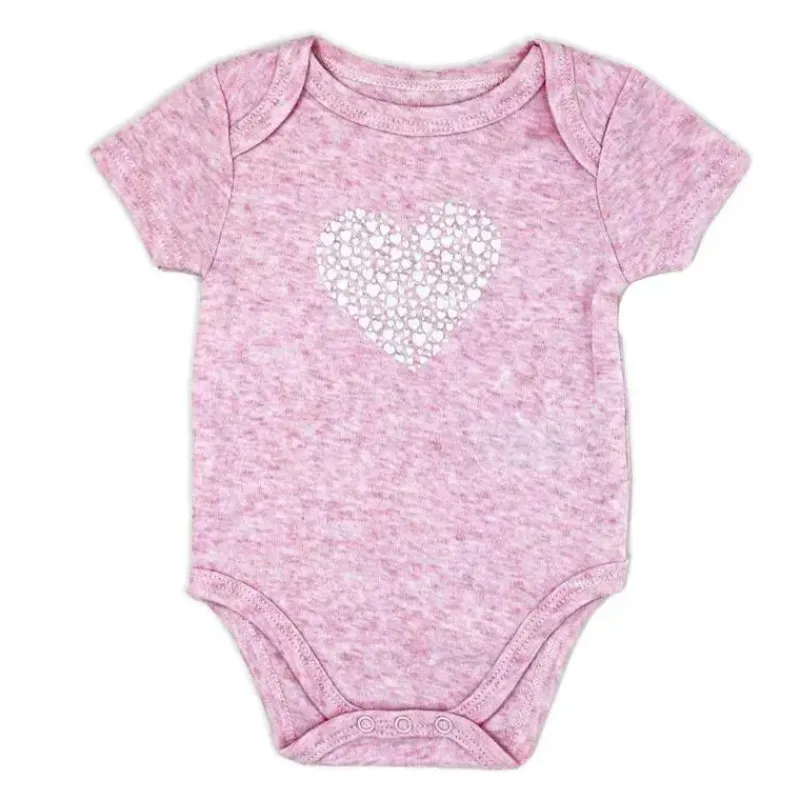 Rose Textiles Baby Onesies & Bodysuits*- 100% Organic 3 Pk Bodysuit, Pink