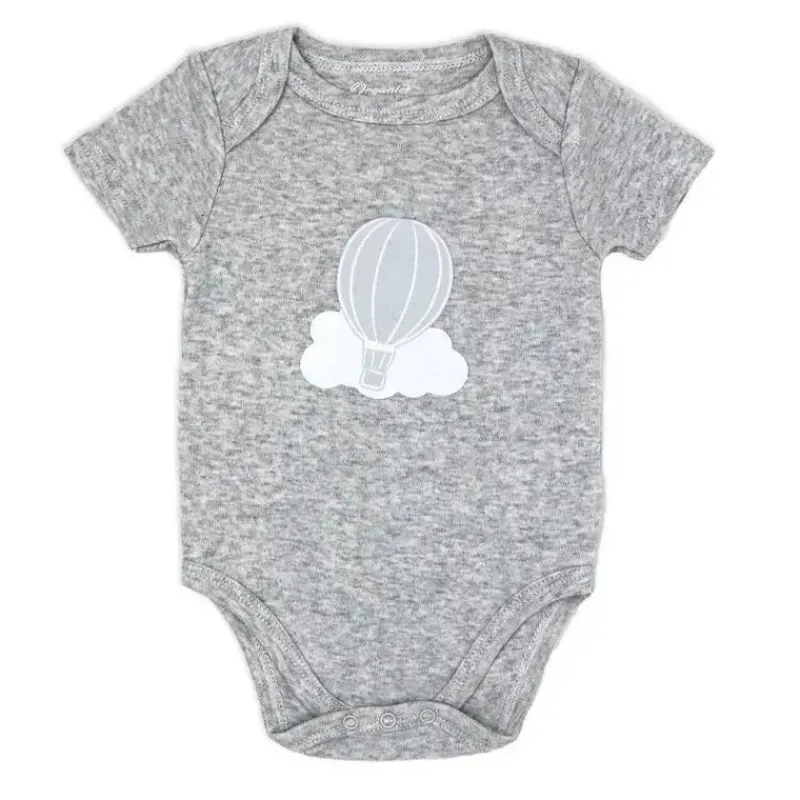 Rose Textiles Baby Onesies & Bodysuits*- 100% Organic 3 Pk Bodysuit, Grey