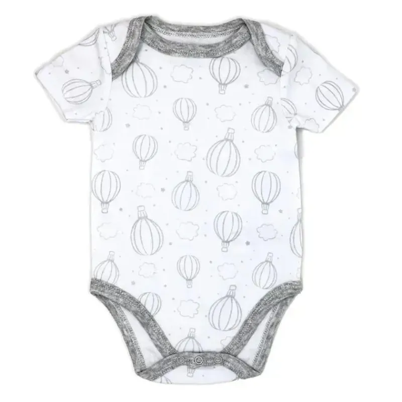 Rose Textiles Baby Onesies & Bodysuits*- 100% Organic 3 Pk Bodysuit, Grey