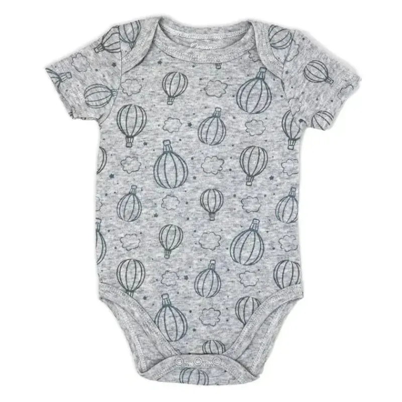Rose Textiles Baby Onesies & Bodysuits*- 100% Organic 3 Pk Bodysuit, Grey