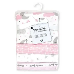 Rose Textiles Blankets & Quilts*- 4 Pack Girls Receiving Blanket – Pink Sweet Dreams