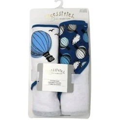 Rose Textiles Baby Bath Towels*- 2 Pack Hooded Towel Set, Hot Air Balloon
