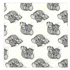 Rose Textiles Blankets & Quilts*- 3 Pack Muslin Swaddle Blanket, Elephant Yellow
