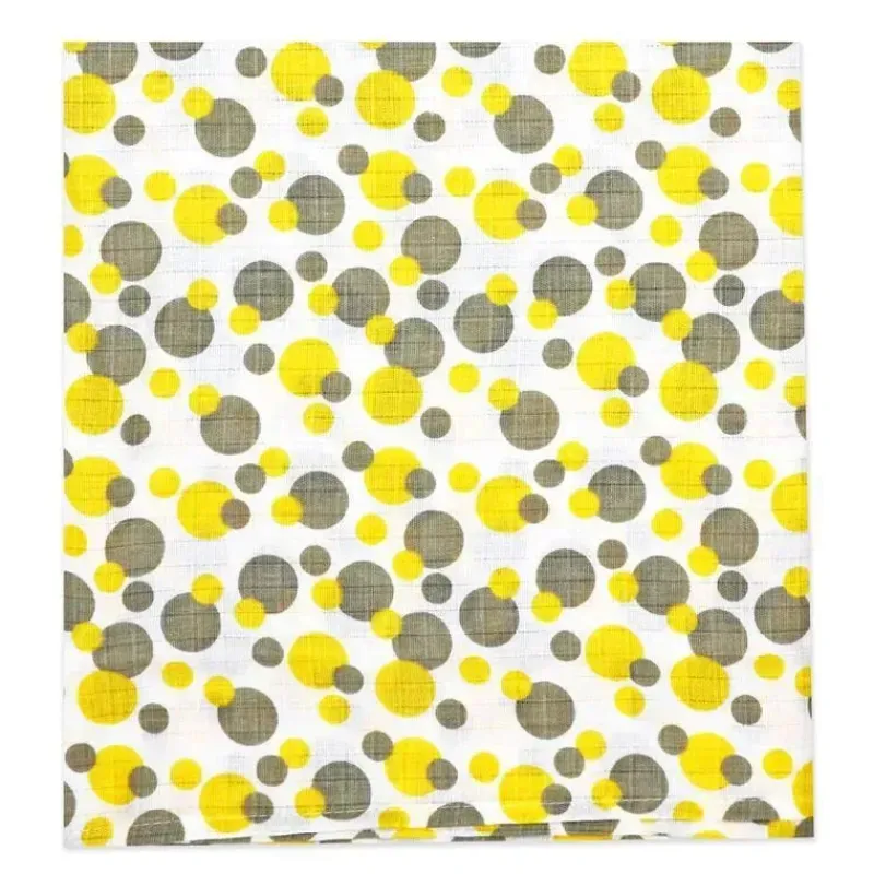 Rose Textiles Blankets & Quilts*- 3 Pack Muslin Swaddle Blanket, Elephant Yellow