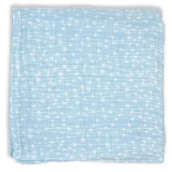 Rose Textiles Blankets & Quilts*- 2 Pack Muslin Swaddle Blankets, Blue Sweet Dream