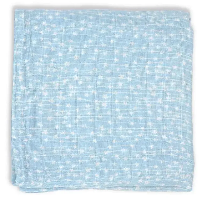 Rose Textiles Blankets & Quilts*- 2 Pack Muslin Swaddle Blankets, Blue Sweet Dream
