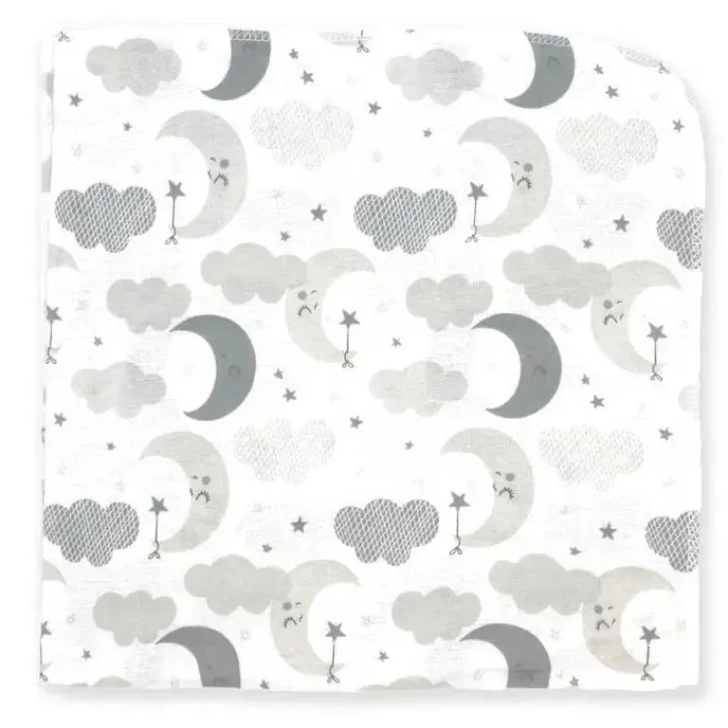 Rose Textiles Blankets & Quilts*- 4 Pack Receiving Blanket, Grey Sweet Dreams
