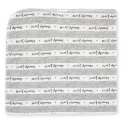 Rose Textiles Blankets & Quilts*- 4 Pack Receiving Blanket, Grey Sweet Dreams