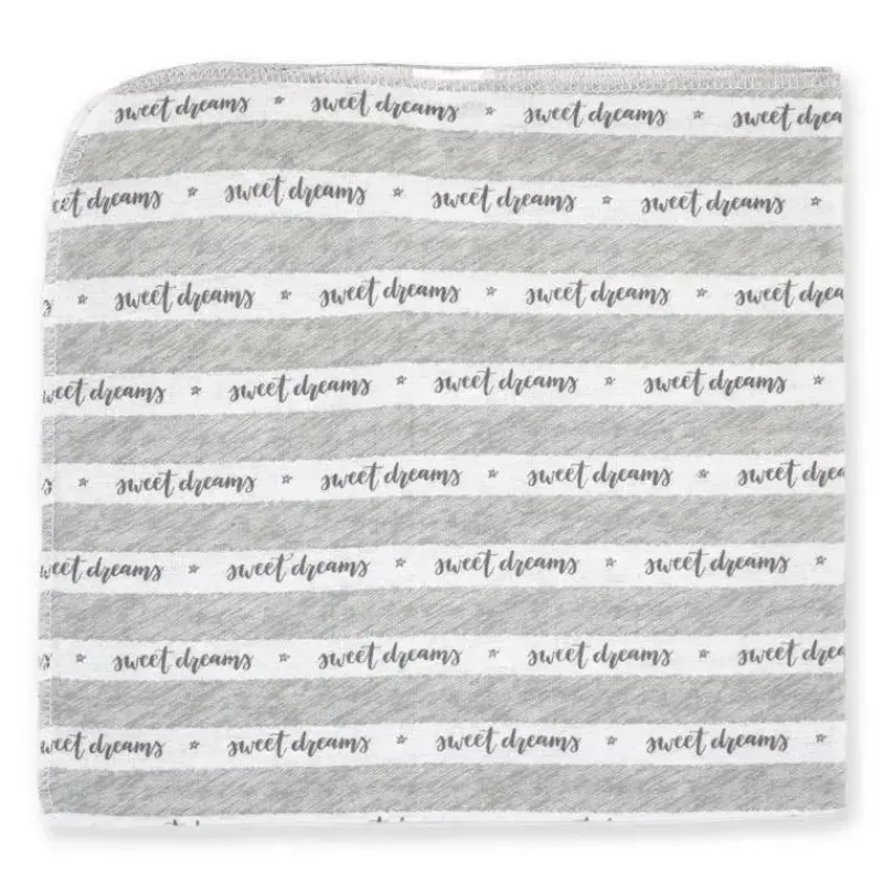 Rose Textiles Blankets & Quilts*- 4 Pack Receiving Blanket, Grey Sweet Dreams