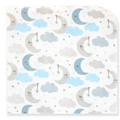 Rose Textiles Blankets & Quilts*- 4 Pack Receiving Blanket, Blue Sweet Dreams