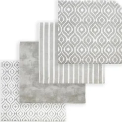 Rose Textiles Blankets & Quilts*- 4 Pack Receiving Blanket, Grey