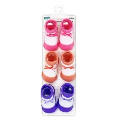 Rose Textiles Baby Gloves & Socks*- 3 Pairs Crew Sock, Ballet Slippers With 3D Bows