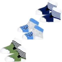 Rose Textiles Baby Gloves & Socks*- 3 Pairs Crew Sock, Boys Slip-On Shoes