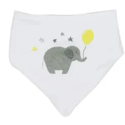 Rose Textiles Baby Hats*- 5 Pc Bib And Socks Set, Yellow Elephant