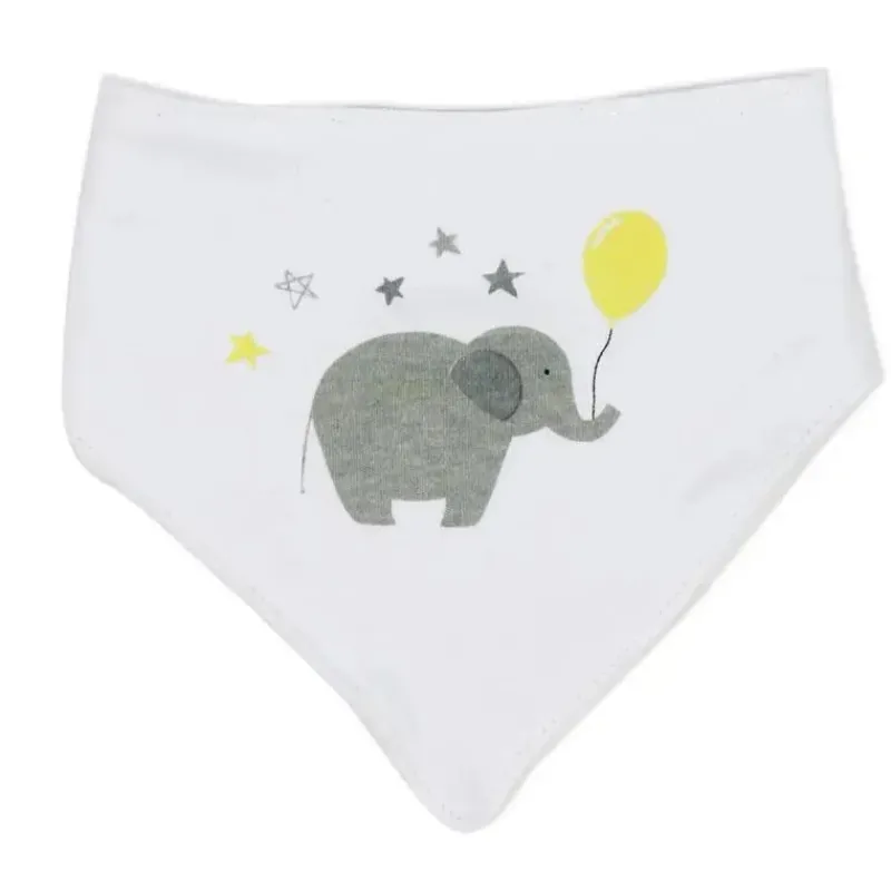 Rose Textiles Baby Hats*- 5 Pc Bib And Socks Set, Yellow Elephant